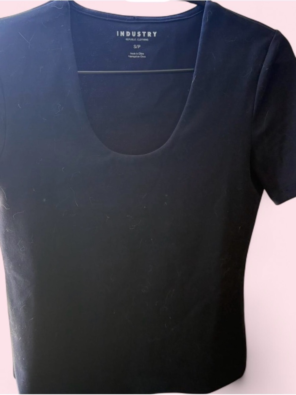 Industry Republic Clothing Navy Scoop Neck Stretch Top | Size Small